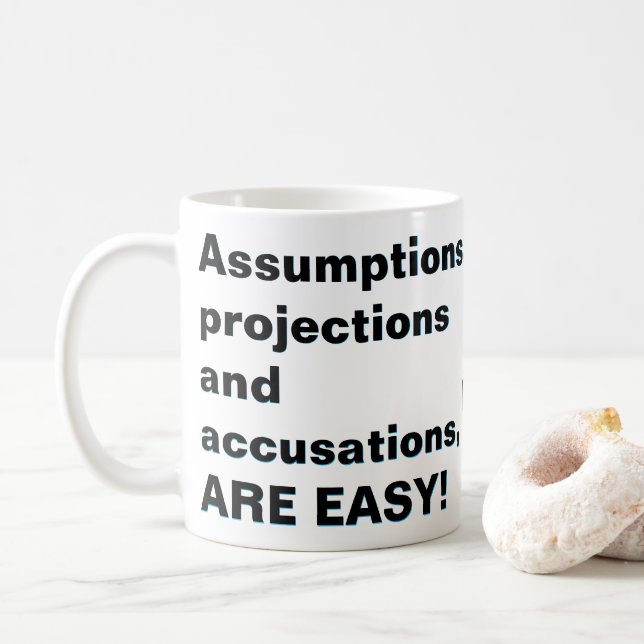 Mug Pour les paresseux, LES FAITS RÉELS SONT DURS ! (Avec donut)