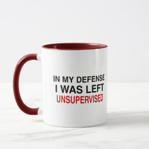 Mug Pour ma défense, j'ai été laissée sans surveil