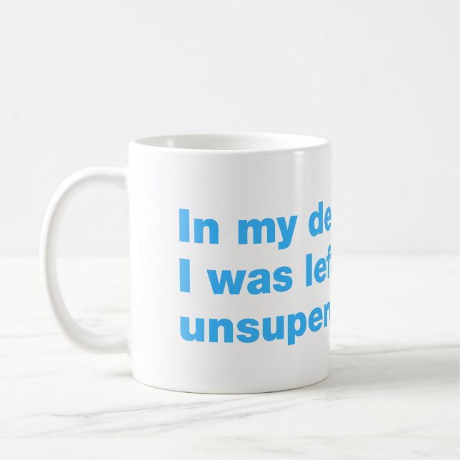 Mug Pour ma défense, j'étais laissé sans surveillance (Gauche)