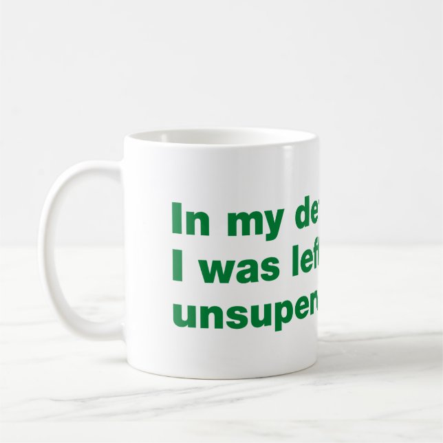 Mug Pour ma défense, j'étais laissé sans surveillance (Gauche)