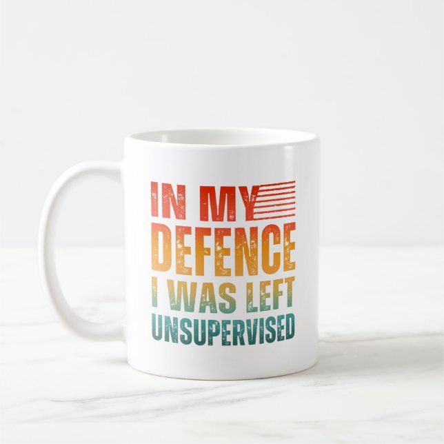 MUG POUR MA DÉFENSE J'ÉTAIS LAISSÉ SANS SURVEILLANCE (Gauche)