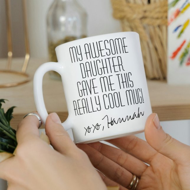 Mug Pour maman drôle noir et blanc de la fille (Créateur téléchargé)