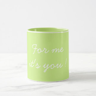 Mug Pour moi c'est toi la Saint-Valentin Light Green