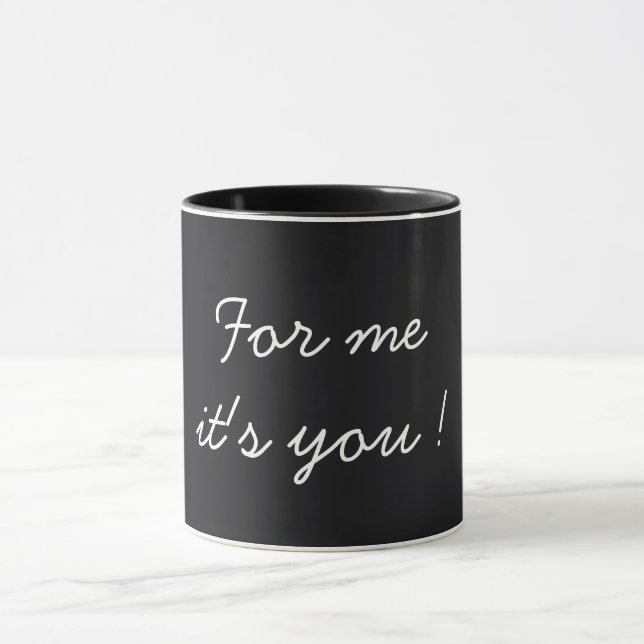 Mug Pour moi c'est toi Saint-Valentin Noir (Centre)