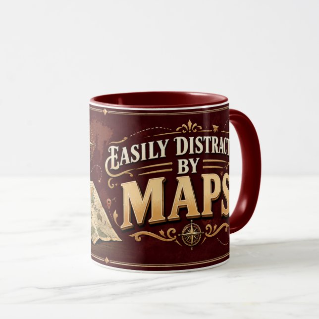 Mug pour professeur de géographie - Facilement dis (Devant droit)