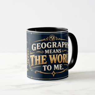Mug pour professeur de géographie, Le monde signif