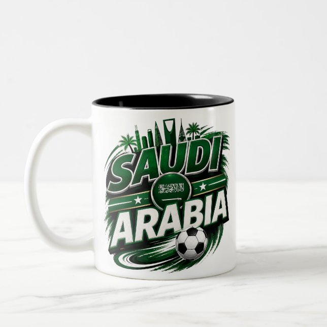 Mug pour supporter de football d'Arabie saoudite | (Gauche)