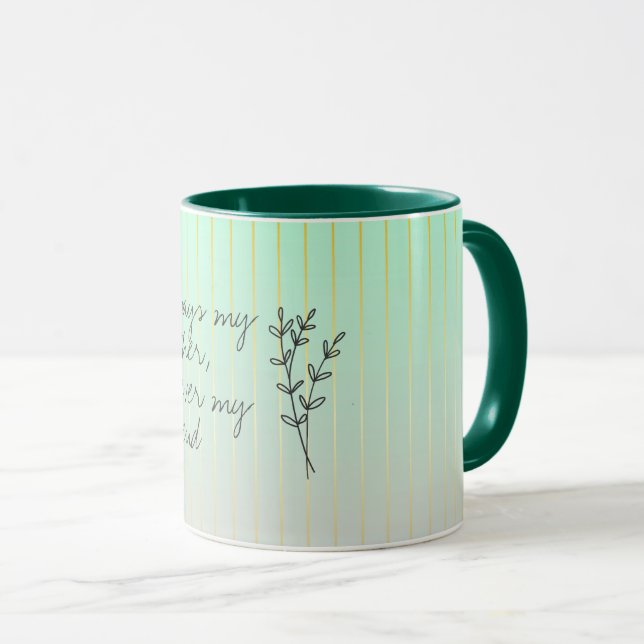 Mug Pour toujours Mon Ami Mères Cadeau Gradient Stripe (Devant droit)
