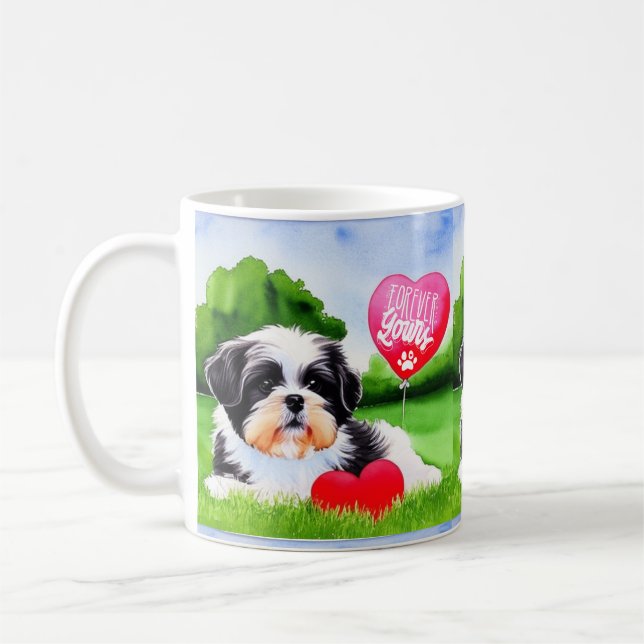 Mug Pour toujours ton Shih Tzu Aquarelle (Gauche)