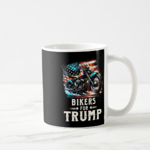Mug Pour Trump 2024 Motorcycle Patriotic American Drap