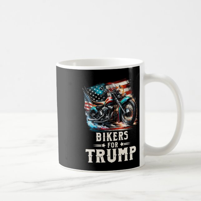 Mug Pour Trump 2024 Motorcycle Patriotic American Drap (Droite)