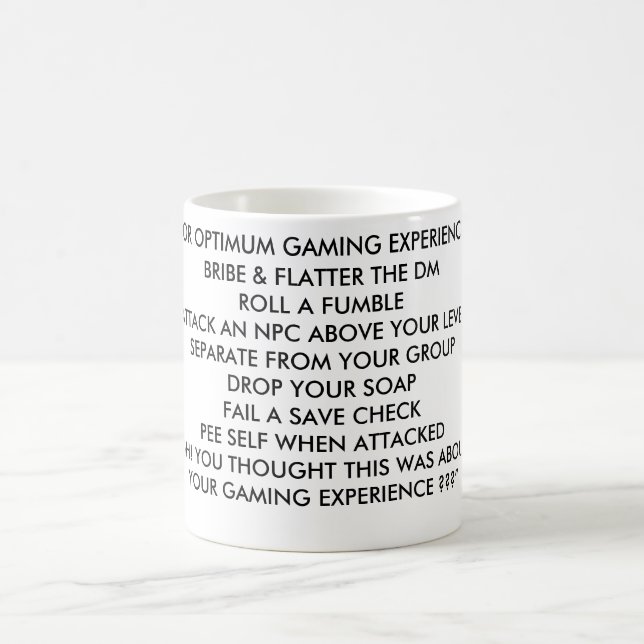 MUG POUR UNE EXPÉRIENCE OPTIMA DE JEU : PAIEMENT (Centre)