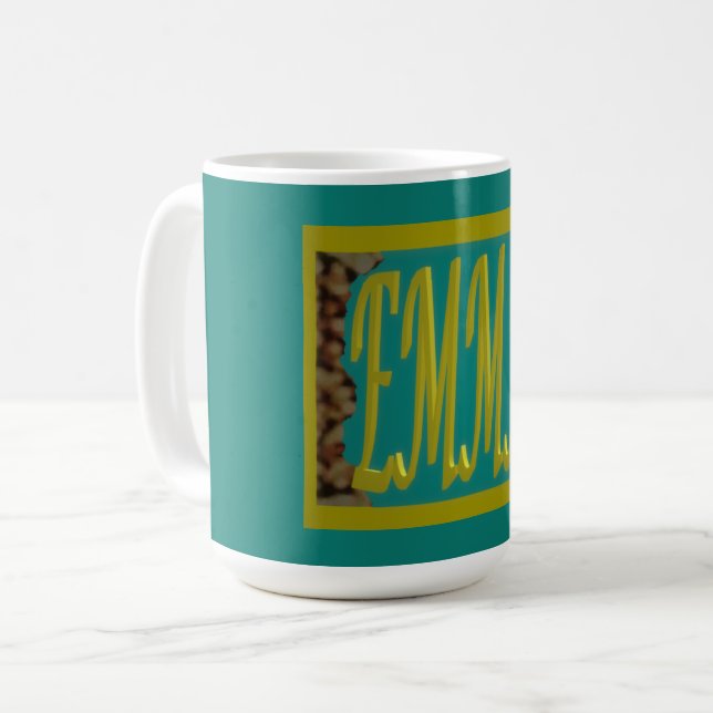MUG POUR UNE FILLE APPELÉE EMMA MARINE BLEU PEBBLES (Devant gauche)
