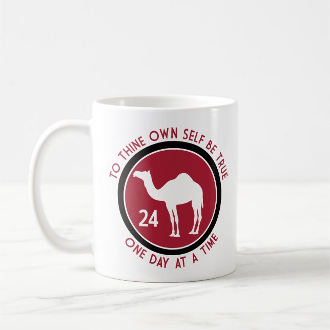 Mug Pour vous-même être vrai - Logo rouge/noir (Gauche)