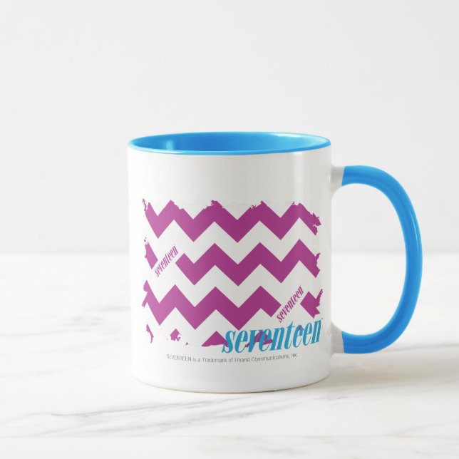 Mug Pourpre 3 de zigzag (Droite)