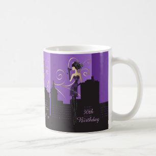 Mug Pourpre   de fille de la nuit