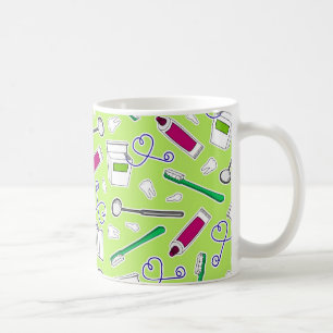 Mug Pourpre mignon de vert d'amour de