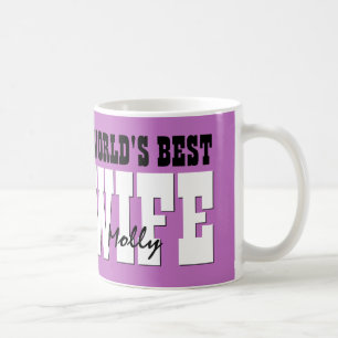 Mug POURPRE nommé fait sur commande A02 de la