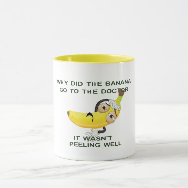 Mug pourquoi banana goto médecin pun médical drôle de  (Centre)