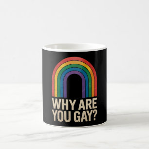 Mug Pourquoi Es-Tu Gay Funny Rainbow LGBTQ Pride Ally