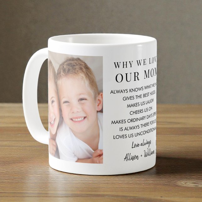 Mug Pourquoi nous aimons Maman Photo (Why We Love Mom Photo Coffee Mug)