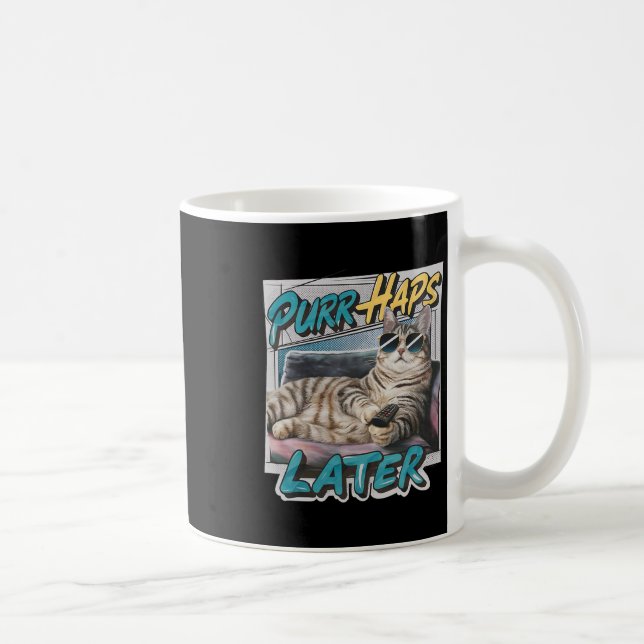Mug Pourrait-être plus tard amusant Amoureux des chats (Droite)