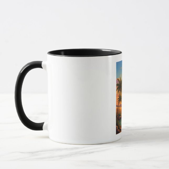 Mug Poursuite de l'heure dorée Désert Coucher de solei (Gauche)