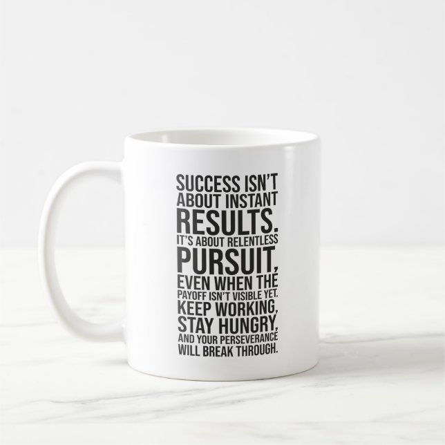 Mug Poursuite sans relâche - Motivation du succès (Gauche)