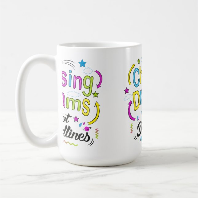 Mug Poursuivre les rêves, pas les délais – Citation mo (Gauche)