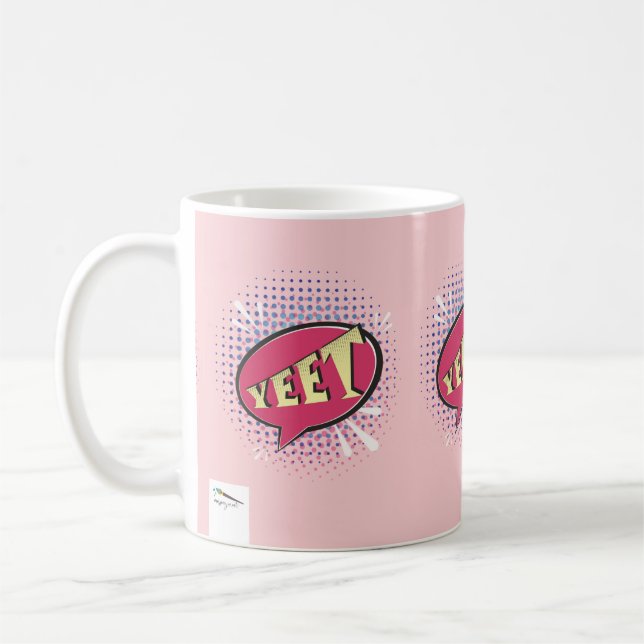 Mug POURTANT Bande dessinée Discours Bubble Funny rose (Gauche)