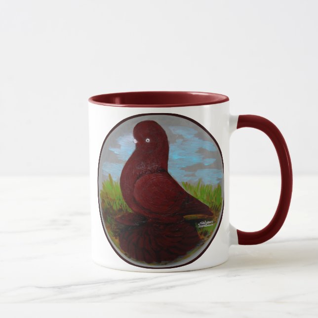 Mug Poussette rouge pigeon motte (Droite)