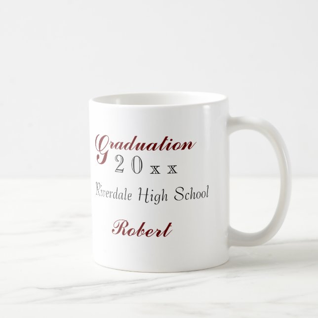 Mug Poussettes de graduation personnalisées (Droite)