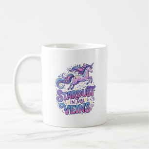 Mug Poussière d'étoile de licorne dans mes veines Rétr