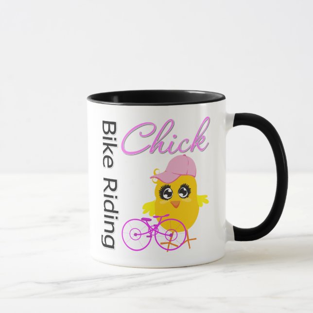 Mug Poussin d'équitation de vélo (Droite)