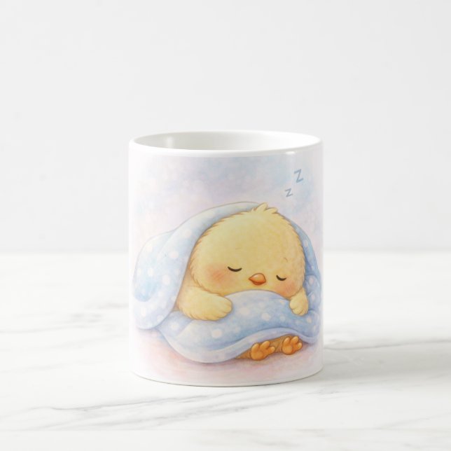 Mug Poussin Endormi Alma – Illustration Cosy pour l'He (Centre)