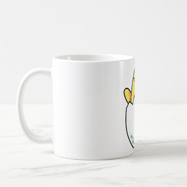 Mug Poussin Jaune Mignon Dans Un Œuf (Gauche)