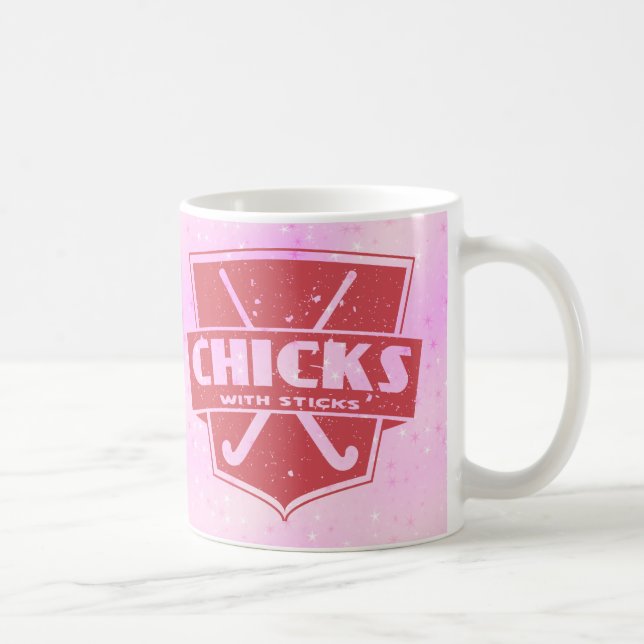 Mug Poussins De Hockey Sur Terrain Avec Bâtons (Droite)