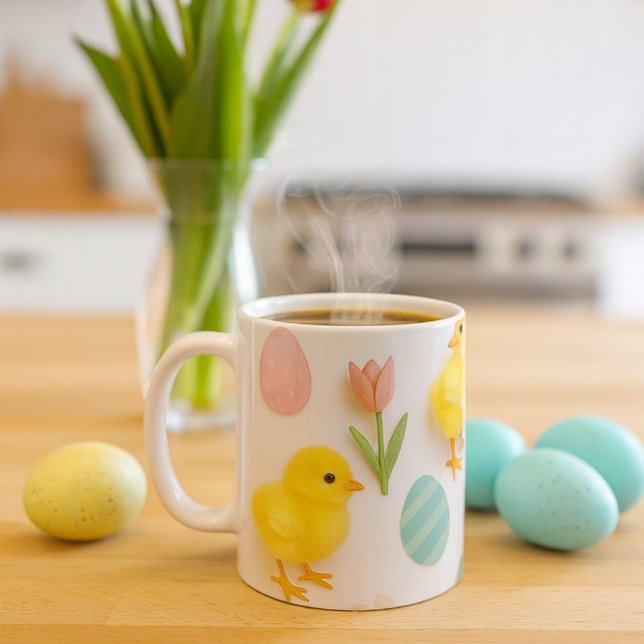 Mug Poussins de Pâques et lapins de Pâques (Créateur téléchargé)