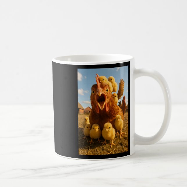 Mug Poussins de poulet drôles pour hommes femmes  (Droite)