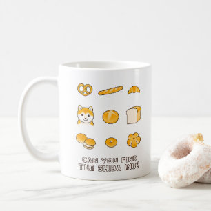 Mug Pouvez-vous trouver le Shiba Inu ? Pixel Art
