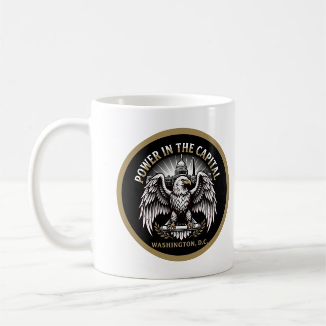 Mug Pouvoir dans la capitale Washington DC Art aigle a (Gauche)