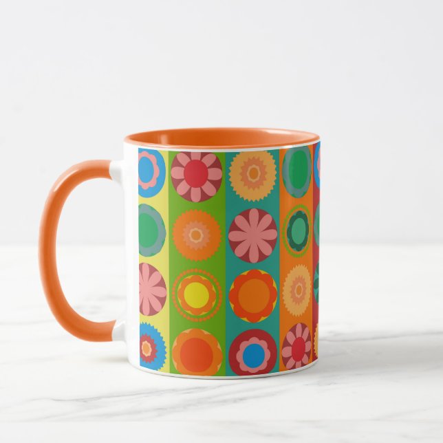 Mug Pouvoir des fleurs en rangées (Gauche)