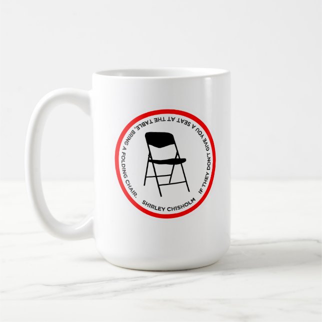 Mug Pouvoir Noir SHIRLEY CHISHOLM place à la table  (Gauche)