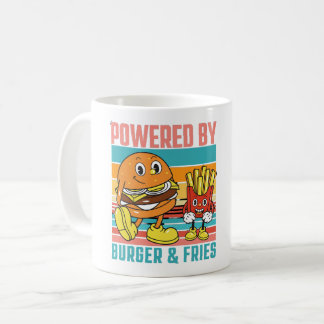Mug POWERED BY BURGER AND FRIES - FAST FOOD LOVER T-Sh