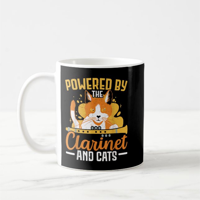 Mug Powered by Clarinet et Cats Clarinetist Musician (Gauche)