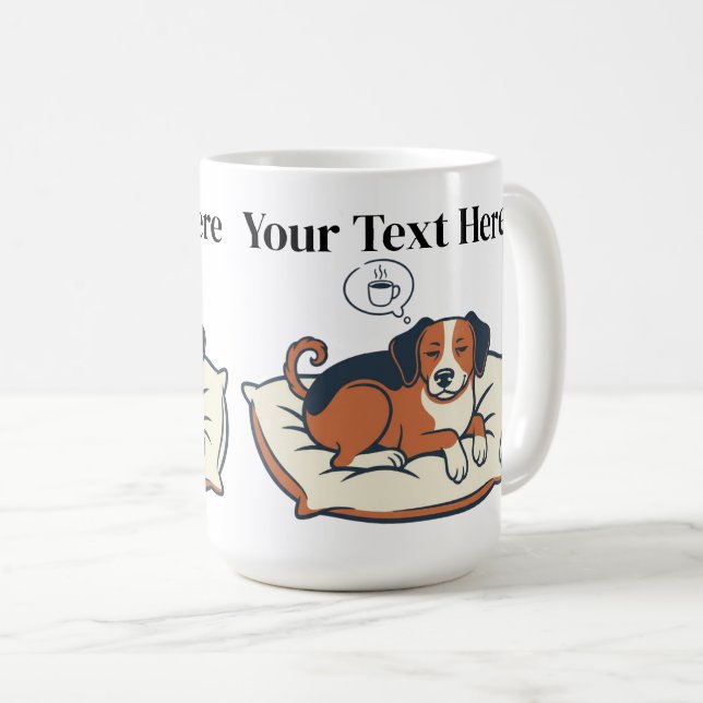 Mug Powered by Coffee & Dog Dreams (Devant droit)