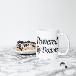 Mug Powered By Donuts citation demi-texte noir