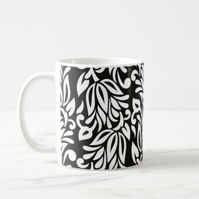 Mug Ppa textile vintage noir et blanc (Gauche)