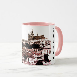 Mug Prague, Ville historique, Château & Drapeau - Tchè
