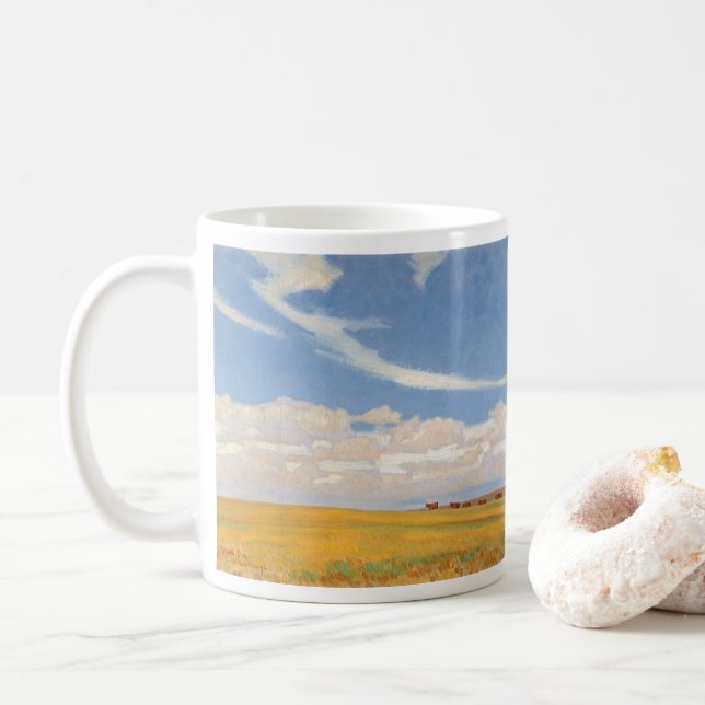 Mug Prairie après l'orage par Maynard Dixon, Art ancie (Avec donut)